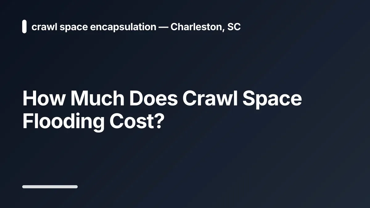 crawl space flooding repair cost